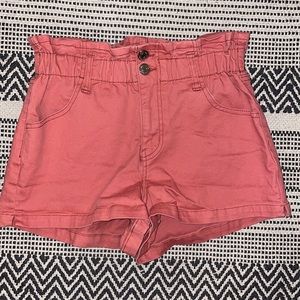 Ruffle waistline denim shorts. Size s.